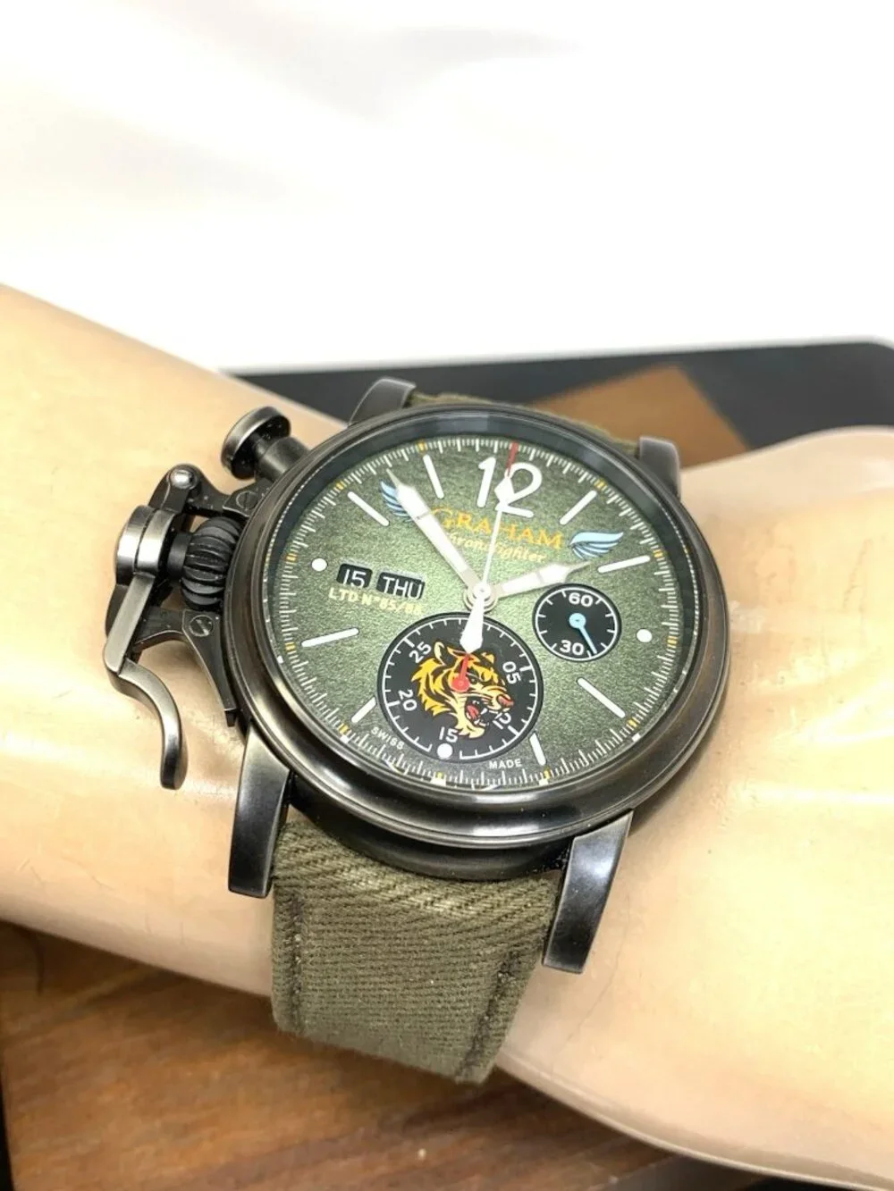 Graham Chronofighter Flying Tiger Men's Watch Swiss Automatic Limited Edition